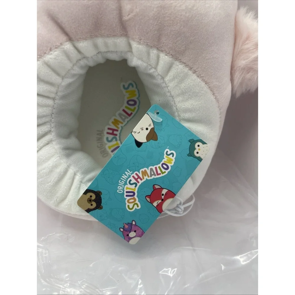Squishmallows Plush Slippers Pink Chick Girls Size 4-5 NEW Will Fit Women's Sz's